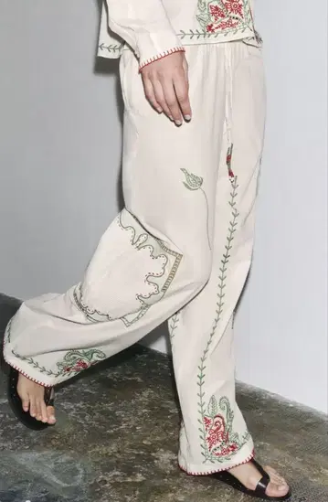 ZARA ZW COLLECTION 자수 팬츠
