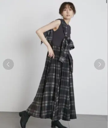 [ emmi atelier ] 셔츠 부착 도킹 원피스
