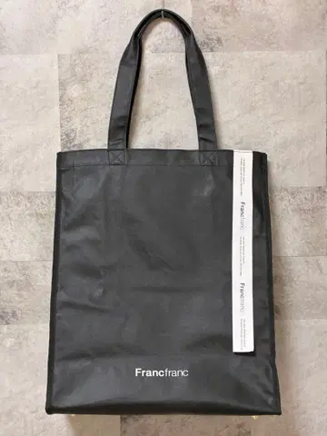 새상품급 Francfranc 로고 토트백 L 블랙