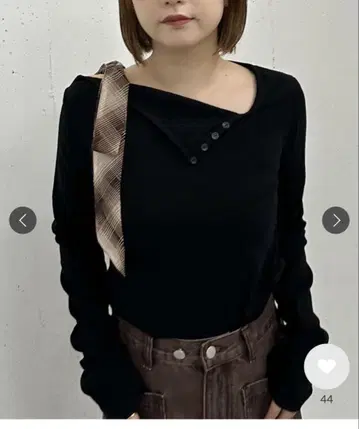 archives 어깨 리본 원숄더 컷 TOPS
