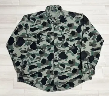 80s 90s Bass Pro Shops 플란넬 셔츠 USA제 카모 무늬