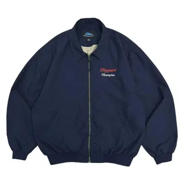 90s 빈티지 자켓 기업 로고 Clippard 와이드 와이드 소매