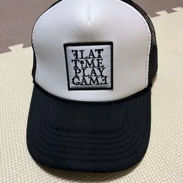 메쉬 캡 PLAY GAME 화이트 블랙