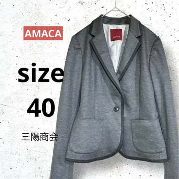AMACA 그레이 테일러드 자켓
