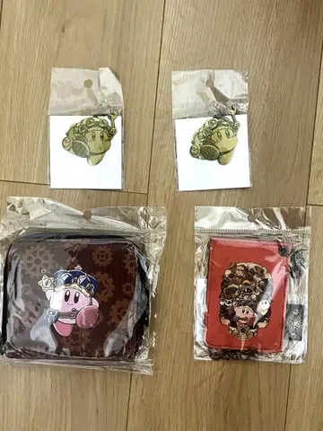 커비와 몽환의 기어 지갑과 키링 세트 미사용품