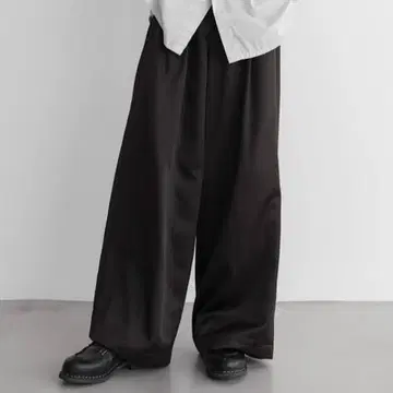 remer 루즈 앤 클래식 스트레이트 와이드 팬츠 브라운 L 사이즈