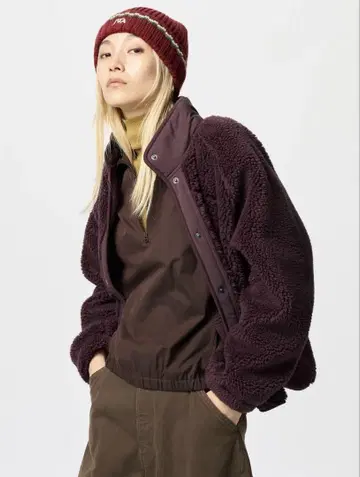 [ UNIQRO ] 플리스 스탠드 카라 자켓