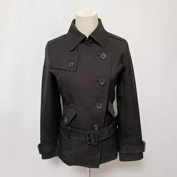 새상품급 ARTISAN contre 숏 P코트 벨트 포함 다크 그레이 7