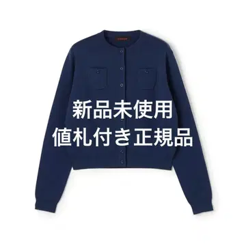 캬바쿠라 코튼 캐시미어 크루넥 가디건