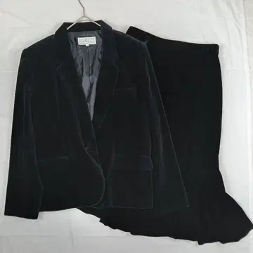 [ 극 레어 XL 사이즈 ] 도쿄 소와르 스커트 수트 셋업 벨로아 티어드