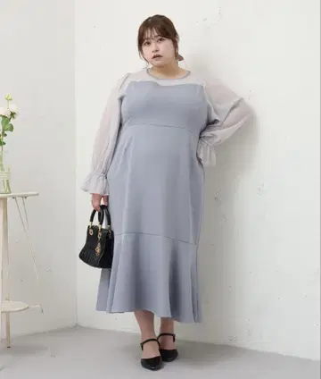 루오시 louiosy 시어 절개 머메이드 원피스