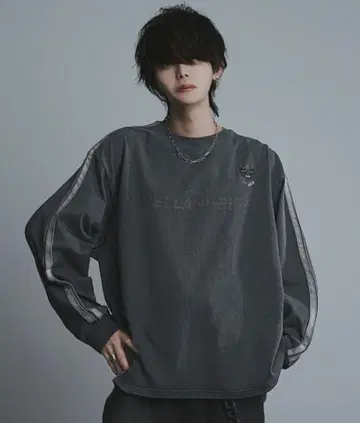welise x 이누카이 쿄 헤비 웨이트 피그먼트 코튼 롱 T