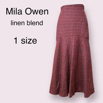 Mila Owen 체크 무늬 플레어 스커트 1 사이즈