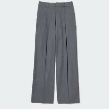 [새상품급] UNIQLO 턱 와이드 팬츠 긴 길이 그레이
