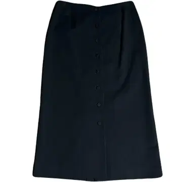 블랙 버튼 달린 멜빵 스커트 S