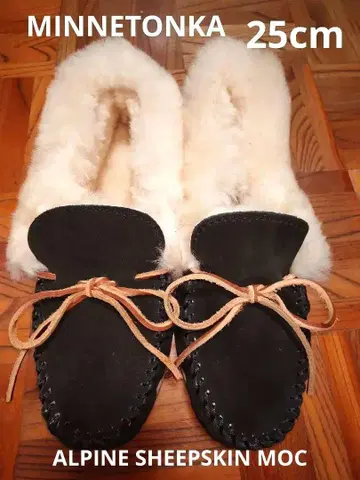 새상품 [ 25cm ] 미네통카 ALPINE SHEEPSKIN MOC