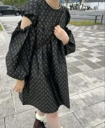 SLOBE citron. 플라워 미니 드레스