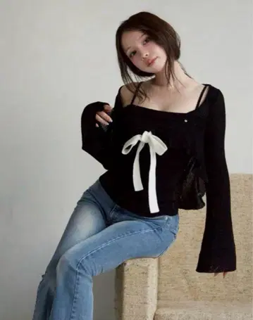andmary Emma knit flare cardigan set