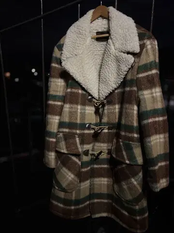 70s 시어스 런치 코트 빈티지 울 더플 코트