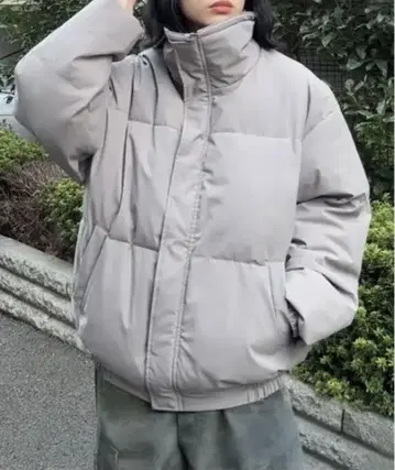 [ PICSAS ] 오버 사이즈 하이넥 볼륨 패딩 자켓