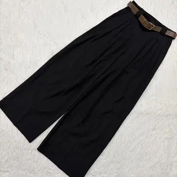 Datum 와이드 팬츠 블랙 프리 돌려입기