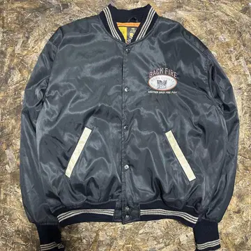 MA-1 플라이트 자켓 BACK FIRE 바시티 자켓 블랙