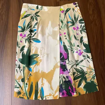 ETRO 에트로 꽃무늬 미디 스커트 44 사이즈
