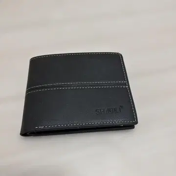 SHABILL 블랙 이단 접이식 지갑