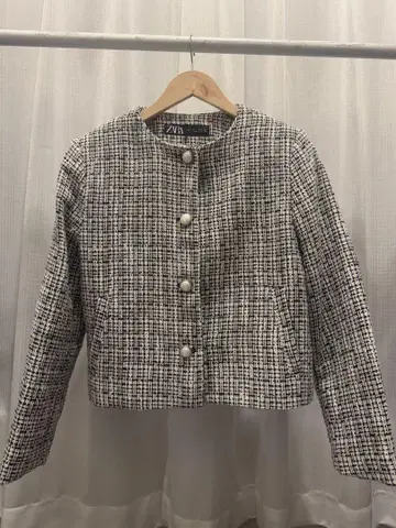 ZARA 트위드 크롭 자켓