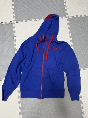 THE NORTH FACE 파랑 빨간색 XS 후드티