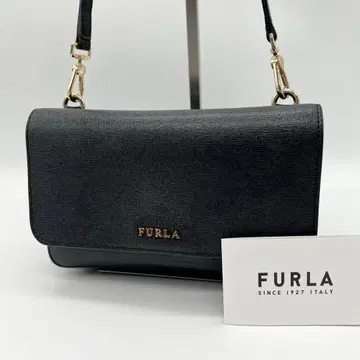 [고품질] FURLA 리바 숄더 월렛 미니백 블랙