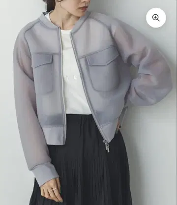 hunch 시어 종이상자 더블 지퍼 블루종