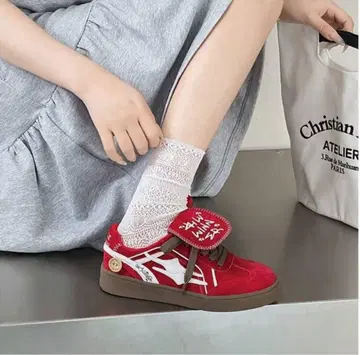 shein 빨간색 스니커즈 캐주얼
