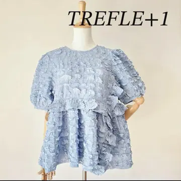 초 레어 TREFLE 플러스 원 TREFLE+1 와플 상의 블루