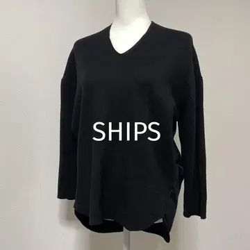 SHIPS 쉽스 여성용 니트 긴팔 V넥 블랙 ONE
