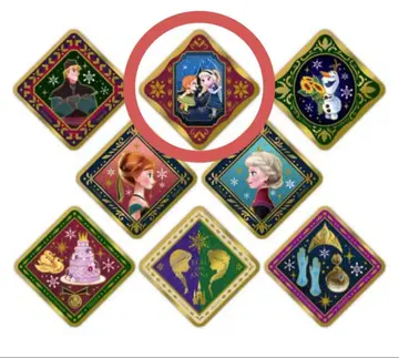 겨울왕국 스퀘어 금 배지 유년기 안나 엘사