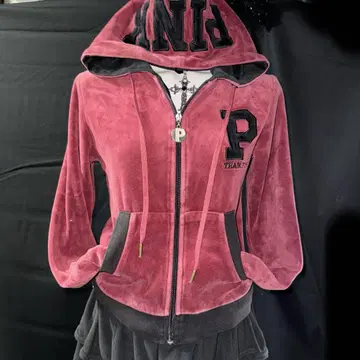 헤이세이 갸루 Y2K 그런지 맥브링 00s PINK 후드티 벨로아