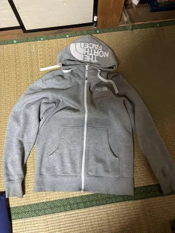 THE NORTH FACE 그레이 후드 부착 후드티 S