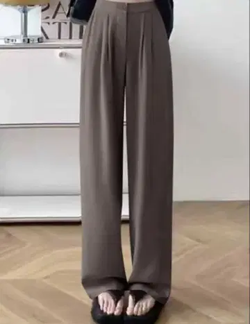 슬랙스 릴랙스 팬츠 턱 와이드 팬츠