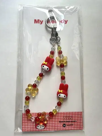 My Melody 로리즈팜 스트랩 마이멜로디 빨간색 멜로