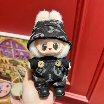 LABUBU 봉제 인형 의류 코스튬 데님 블랙