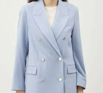 Mila Owen 금장 버튼 더블 브레스트 롱 블레이저