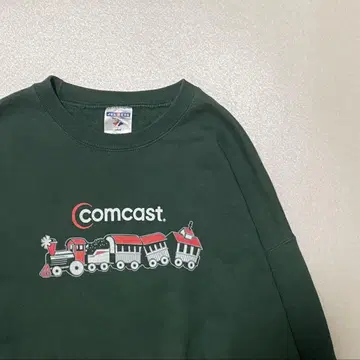 XL 사이즈 00s Comcast 기차 프린트 맨투맨 JERZEES 제