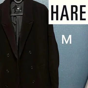 HARE CASHEEP 울 더블 빅 코트 S 코트 더블 블랙