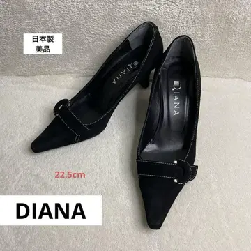 다이애나 DIANA 펌프스 스웨이드 블랙 일본제 새상품급 22.5cm
