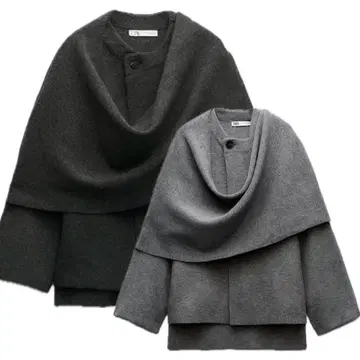 득템! ZARA / 비대칭 스카프 세트 니트 코트 2종 S-M