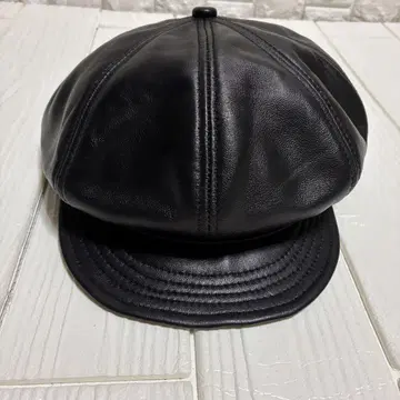 SCHOTT - LEATHER NEWSBOY CAP