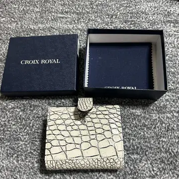CROIX ROYAL 접이식 지갑 아이보리/블랙