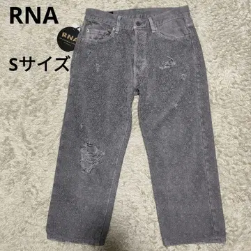 미사용 택 포함 RNA 하드 데미지 가공 레이스 데님 그레이 S 사이즈