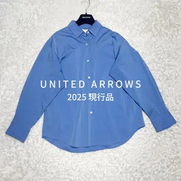 25년 새상품급 UNITED ARROWS 백 오픈 레귤러 카라 셔츠